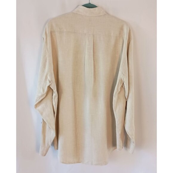 Brooks Brothers XL Irish Linen Long Sleeve Button Down Polo Dress Shirt - Picture 2 of 4